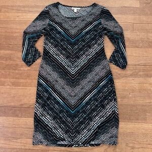 Dana Buchman Scoopneck Shift  Mini Dress Size Small S
 b69